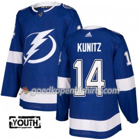 Tampa Bay Lightning Chris Kunitz 14 Adidas 2017-2018 Blauw Authentic Shirt - Kinderen